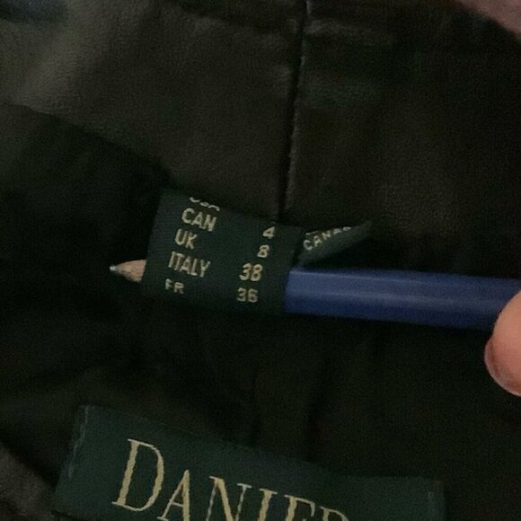 DANIER STRAIGHT BLACK LEATHER MOTO PANTS 4 - Picture 9 of 9